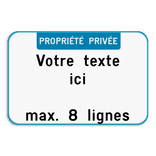 Panneau Rectangulaire Personnalisable - Bleu/blanc