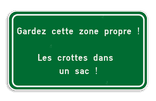 Panneau personnalisable “Gardez cette zone propre” – spécial chiens