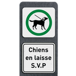 Délinéateur en plastique recyclé - Chien en laisse S.V.P