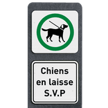 Piquet personnalisable “Chien en laisse SVP” – à planter – plastique recyclé
