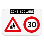 Panneau d'information - Zone scolaire - A23 - C43