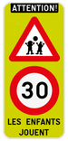 Panneau de signalisation 4:9 - Attention ! Les enfants jouent
