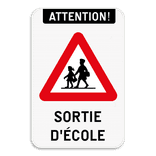 Panneau de signalisation - A23 - Sortie d'école