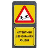 Piquet signalétique « Les enfants jouent » - 1250mm