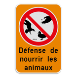 Panneau d'information - Interdiction de nourrir les animaux