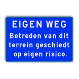 Informatiebord ARD - Betreden op eigen risico