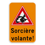 Panneau d'information - Sorcière volante