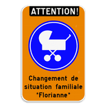Panneau de Signalisation Naissance Personnalisable