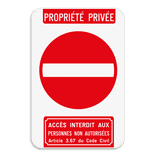 Propriété privée - Article 3.67 Accès interdit