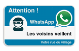 Panneau WhatsApp - Texte personnalisé - Bleu