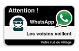 Panneau WhatsApp - Texte personnalisé - Noir