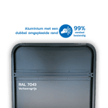 Belgisch straatnaambord gepersonaliseerd blauw 400x200mm