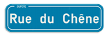 Plaque de rue Belge 7:2 - Ville/Commune - Bleue