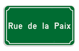 Plaque de rue Belge 400x200mm – Bordure Classique, personnalisable et résistante