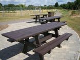 Picknicktafel met verlengd tafelblad - type Oslo - Bicolor