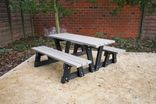 Picknicktafel - type Lyon zonder rugleuning - Bicolor