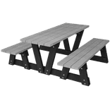 Picknicktafel - type Lyon zonder rugleuning - Bicolor