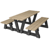 Picknicktafel - type Lyon zonder rugleuning - Bicolor