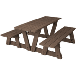 Picknicktafel - type Lyon zonder rugleuning - Bicolor