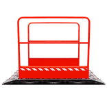 Kunststof loopbrug met leuning - rood - 1700x1000mm