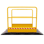 Passerelle en plastique avec garde-corps - Jaune - 1700x1000mm