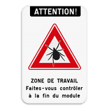 Panneau d'information - Zone de travail