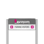 Firmenschild mit Aluminium Pfosten, mit eigenem Design - reflektierend