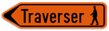 Panneau de signalisation - F41 - Texte + pictogramme - Gauche