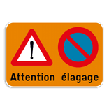 Panneau d'information - 2 pictogrammes - Texte personnalisé
