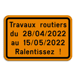 Panneau de signalisation - F39 - Texte personnalisé