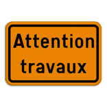 Panneau de signalisation - F39 - Attention travaux