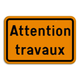 Panneau de signalisation - F39 - Attention travaux