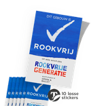 Mini-stickers (40x60mm) set 10 stuks - Rookvrije Generatie