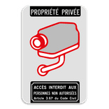 Surveillance par caméra - Propriété privée - Accès interdit art. 3.67