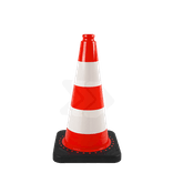 Verkeerskegel 50 cm reflecterend klasse 1 of 2 - met verzwaarde voet