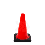 Cône de circulation 300mm orange avec pied en plastique recyclé