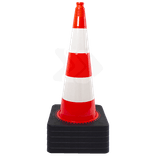 Cône de signalisation 750mm avec poignée - Orange/blanc réfléchissant