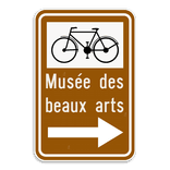 Panneau SB250 F34c2 - Itinéraire conseillé à des catégories déterminées d’usagers vers une destination touristique
