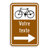 Panneau SB250 F34c2 - Itinéraire conseillé à des catégories déterminées d’usagers vers une destination touristique