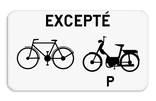 Panneau SB250 - M11 - Excepté bicyclettes et cylcomoteurs