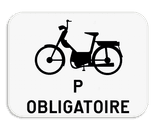 Panneau SB250 - M13 - Obligation pour les cyclomoteurs