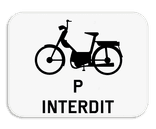 Panneau SB250 - M15 - Interdit aux cyclomoteurs