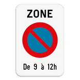 Zonebord SB250 ZE1 - Begin parkeerverbodszone
