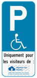Panneau de stationnement E9 - Handicapé - Texte personnalisé - Logo personnalisé