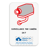 Surveillance par caméra - Texte et logo personnalisé