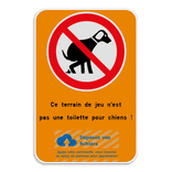 Panneau “Pas de déjections de chien” – personnalisé avec logo