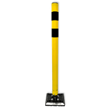 Poteau Kickback Jaune/Noir Ø60 mm – Balise Flexible de Sécurité Routière