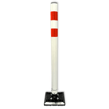 Poteau Kickback Blanc/Rouge Ø60 mm – Balise Flexible de Sécurité Routière