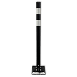 Poteau Kickback Noir/Blanc Ø60 mm – Balise Flexible de Sécurité Routière