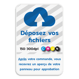 Panneau d'information 2:3 réfléchissant avec votre propre impression